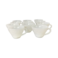 Milk Glass Punch Bowl Set