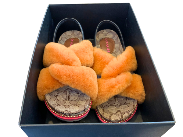 Coach Women's Tally Shearling Sandals