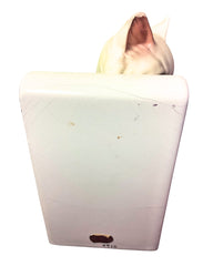 Vintage Lefton White Cat Bookends