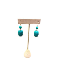 Turquoise-Blue Necklace and Dangle Earring Set