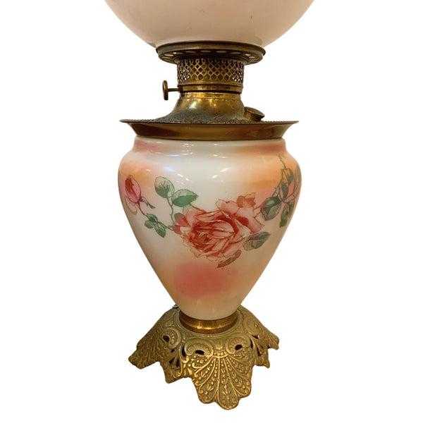 Pink Globe Hurricane Lamp