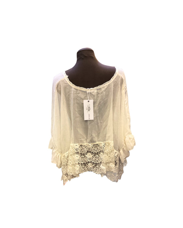 Boho Lace Poncho Top