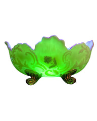 Antique Northwood Uranium Custard Ivory Glass