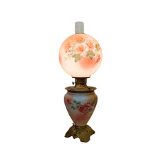 Pink Globe Hurricane Lamp