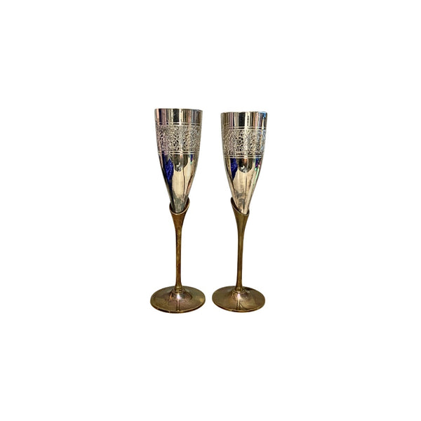 Etched Champagne Flutes