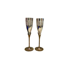 Etched Champagne Flutes