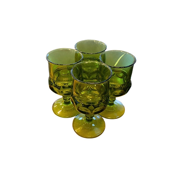 Kings Crown Thumbprint Glasses