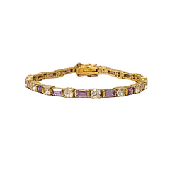 Amethyst CZ Bracelet