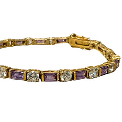 Amethyst CZ Bracelet