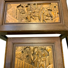 Carved Wood Stacking Tables