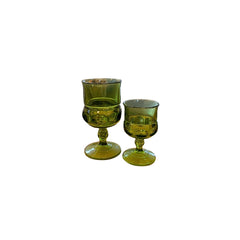 Kings Crown Thumbprint Glasses