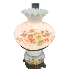 Floral Hurricane Lamp